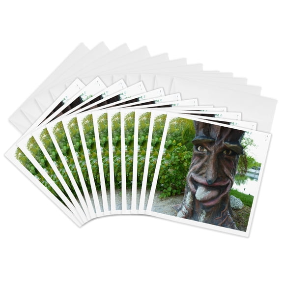 3drose, Funny Face, 12 Greeting Cards with Envelopes