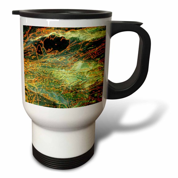 3drose, Geological Map, Museum of Natural Science, Texas-ab01 Mgi0031 - Mark Gibson, 14oz Stainless Steel Travel Mug