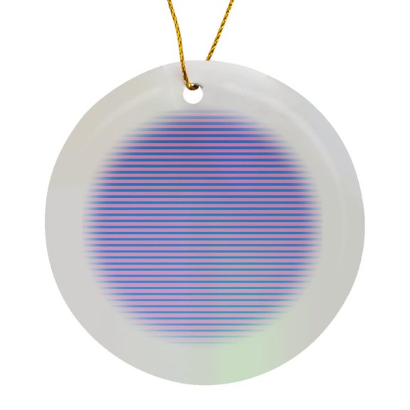 3drose, Geometric Abstract Line Pattern Background - Gradient Vector Design, Circle Porcelain Ornament