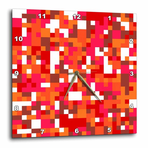 3drose, Geometric Pattern Background - Colorful Abstract Vector Illustration, 10x10 Wall Clock