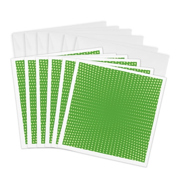 3drose, Geometric Round Dot Pattern Background Design, 6 Greeting Cards with Envelopes