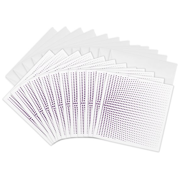3drose, Geometrical Dot Pattern Background - Abstract Vector Design, 12 Greeting Cards with Envelopes