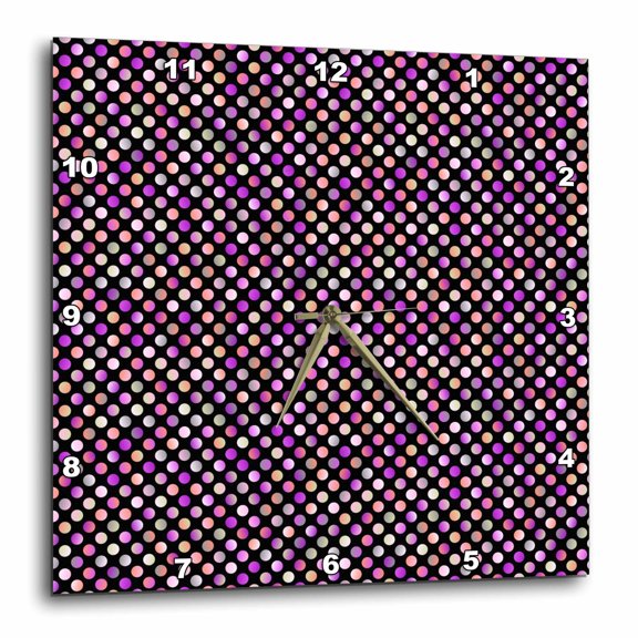 3drose, Geometrical Dot Pattern Background - Abstract Vector Graphic Design, 10x10 Wall Clock