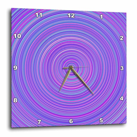 3drose, Geometrical Gradient Abstract Concentric Circle Background Design, 10x10 Wall Clock