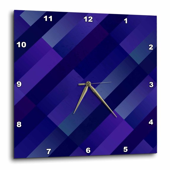 3drose, Geometrical Gradient Abstract Diagonal Stripe Pattern Background, 10x10 Wall Clock