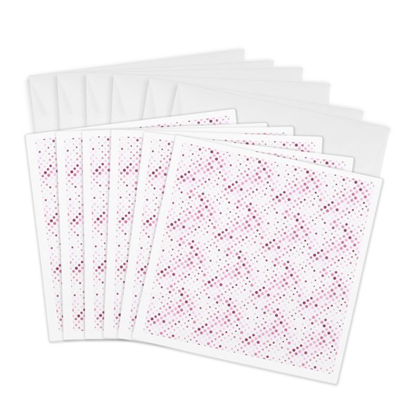 3drose, Geometrical Seamless Abstract Circle Pattern Background Design, 6 Greeting Cards with Envelopes