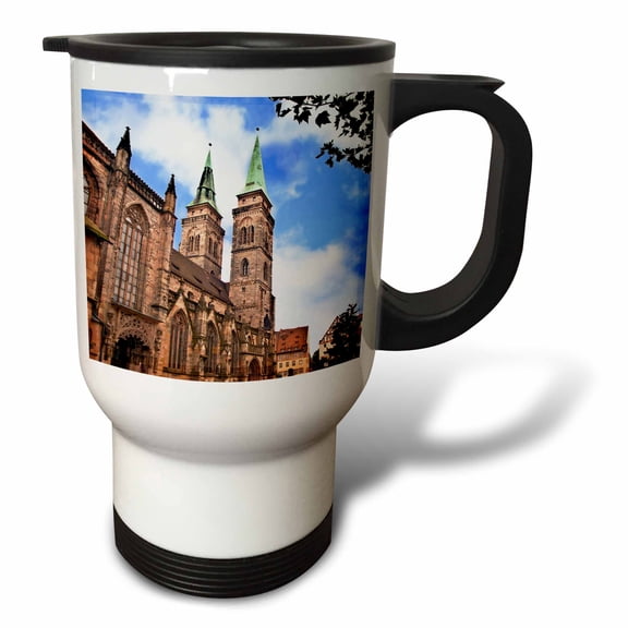 3drose, Germany, Nuremberg, Towers of St Sebald Church - Eu10 Mgl0145 - Miva Stock, 14oz Stainless Steel Travel Mug