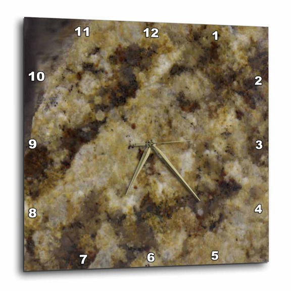 3drose, Giallo Farfalla Granite Print, 10x10 Wall Clock