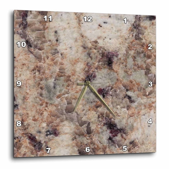 3drose, Giallo Napoleon Granite Print, 10x10 Wall Clock