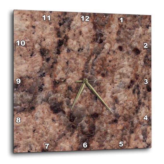 3drose, Giallo Veneziano Granite Print, 10x10 Wall Clock