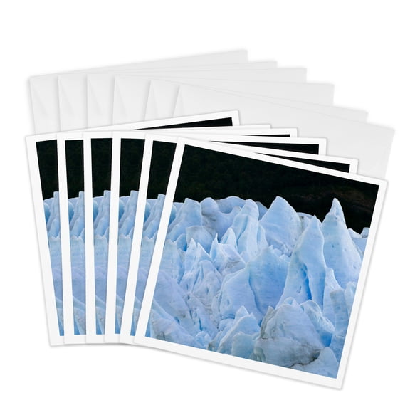 3drose, Glacier Moreno, Near El Calafate, Patagonia, Argentina - Sa01 Ksu0085 - Keren Su, 6 Greeting Cards with Envelopes