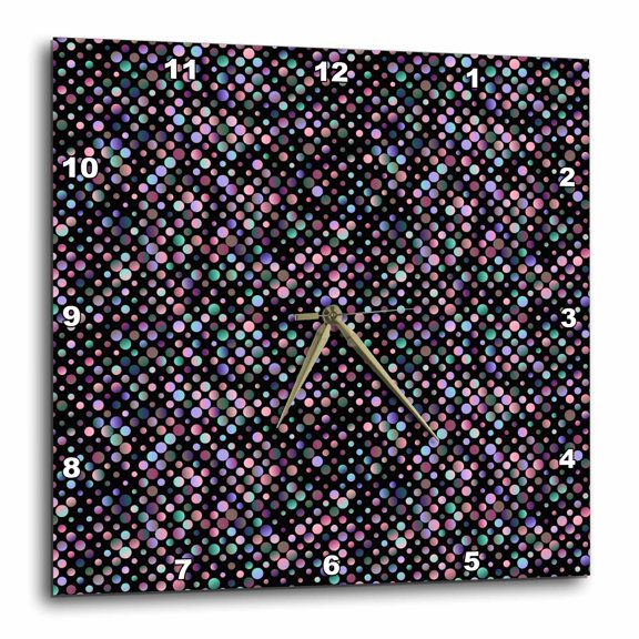3drose, Gradient Dot Pattern Background - Abstract Vector Graphic, 13x13 Wall Clock