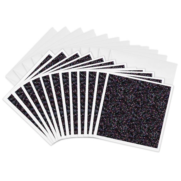3drose, Gradient Dot Pattern Background - Abstract Vector Graphic Design, 12 Greeting Cards with Envelopes