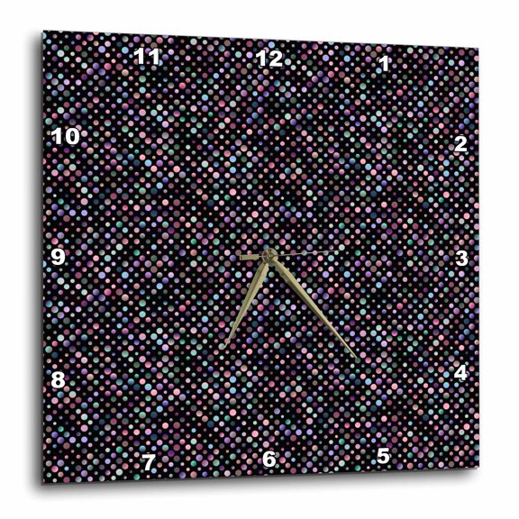 3drose, Gradient Dot Pattern Background - Abstract Vector Graphic Design, 13x13 Wall Clock