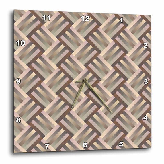 3drose, Gradient Geometrical Zig Zag Stripe Pattern Background, 13x13 Wall Clock