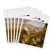 3drose, Grand Canyon of the Colorado by Thomas Moran, 6 Greeting Cards with Envelopes