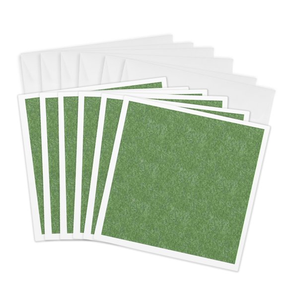 3drose, Green Paradise Marble Print Pattern, 6 Greeting Cards with Envelopes