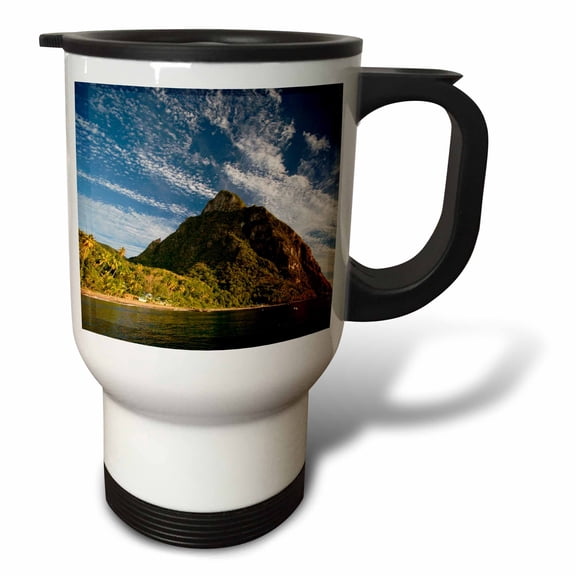 3drose, Gros Piton, St. Lucia, 14oz Stainless Steel Travel Mug