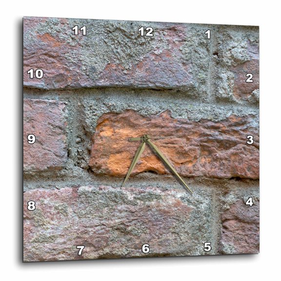 3drose, Grunge Old Brick Wall. a Stone Texture, Pattern or Background, 10x10 Wall Clock