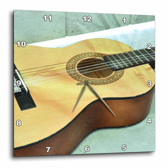 3drose, Guitar Strings Music Instruments, 15x15 Wall Clock