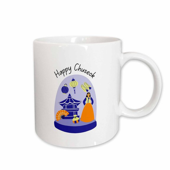 3drose, Happy Chuseok Traditional Holiday Design, 11oz Mug