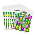 thumbnail image 1 of 3drose, Happy Easter Text over a Pile of Painted Eggs on the Green Grass, 6 Greeting Cards with Envelopes, 1 of 7