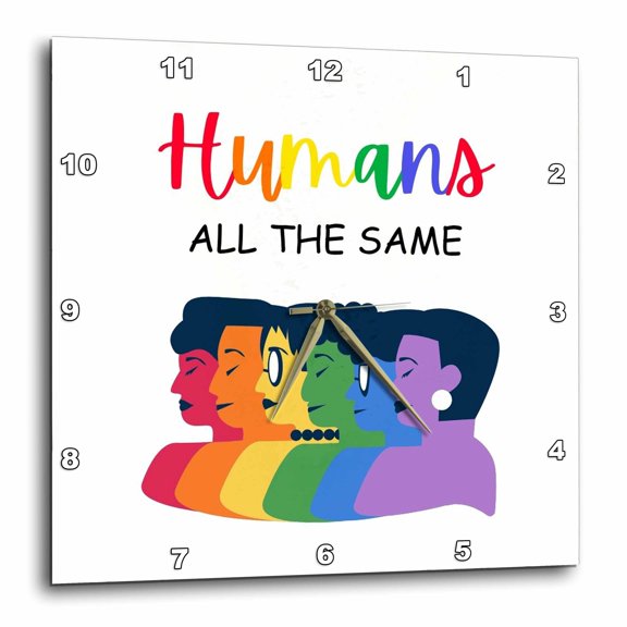 3drose, Happy Pride Month Equality Graphic, 15x15 Wall Clock