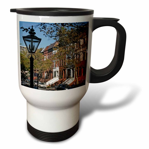 3drose, Harlem Brownstones, Manhattan, New York, Usa, 14oz Stainless Steel Travel Mug