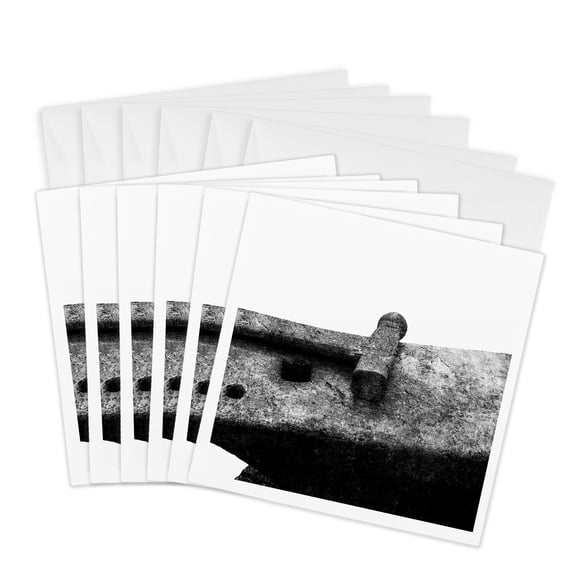3drose, Heavy Iron Anvil and Small Hammer. Free Space for Custom Text, 6 Greeting Cards with Envelopes