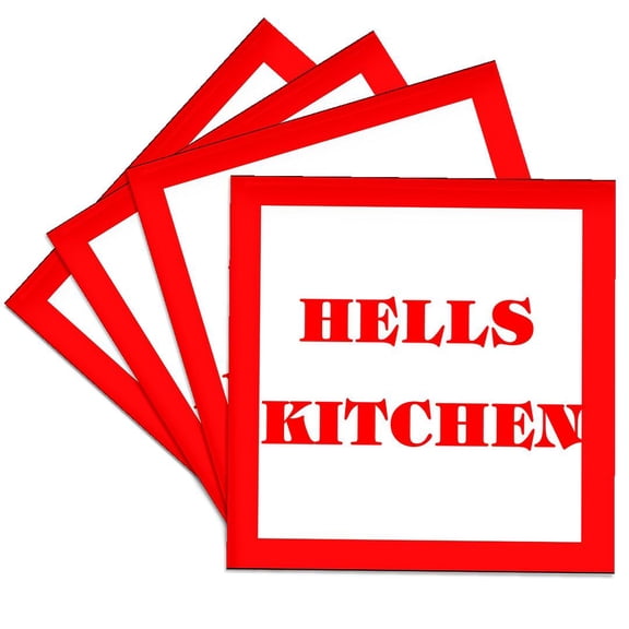 3drose, Hells Kitchen New York, Set of 4 Ceramic Tile Coasters