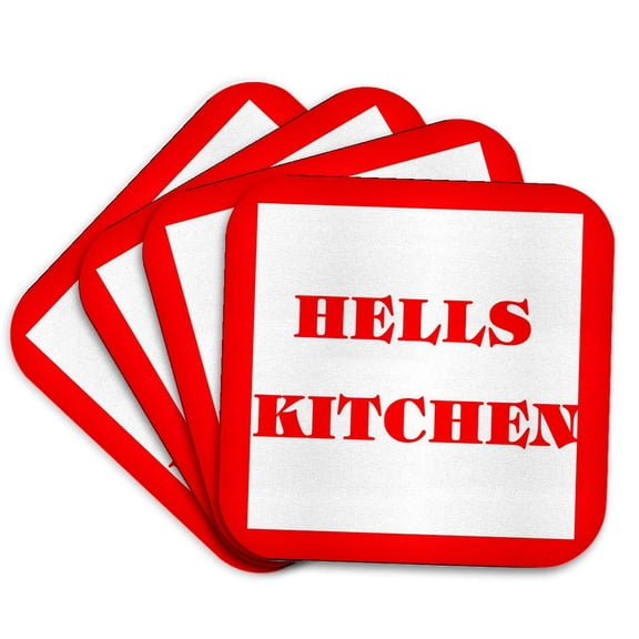 3drose, Hells Kitchen New York, Set of 4 Coasters - Soft