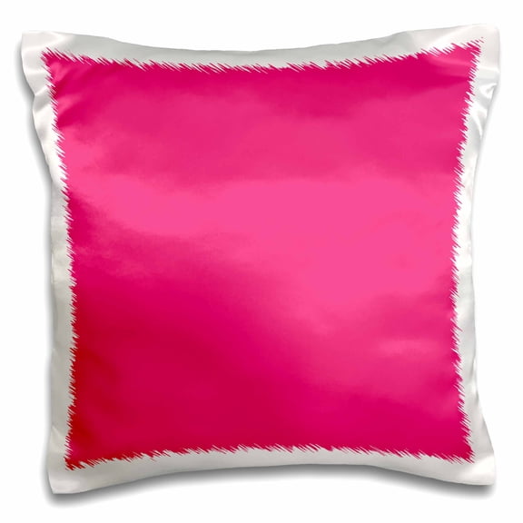 3drose, Hot Pink - Plain Simple One Solid Color - Girly Bright Vibrant Neon Tropical Summery Summer Pink, 16x16 inch Pillow Case
