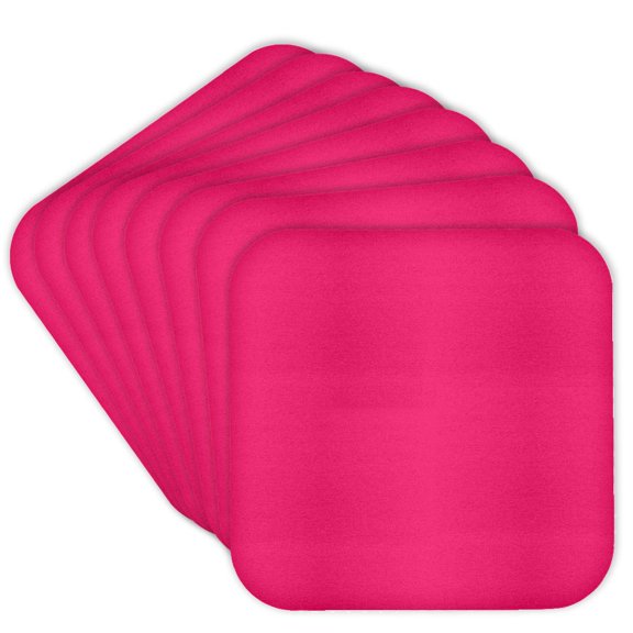 3drose, Hot Pink - Plain Simple One Solid Color - Girly Bright Vibrant Neon Tropical Summery Summer Pink, Set of 8 Coasters - Soft