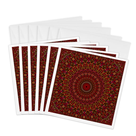3drose, Hpynotic Bloom Garden, 6 Greeting Cards with Envelopes