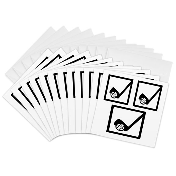 3drose, I Love Golf, 12 Greeting Cards with Envelopes