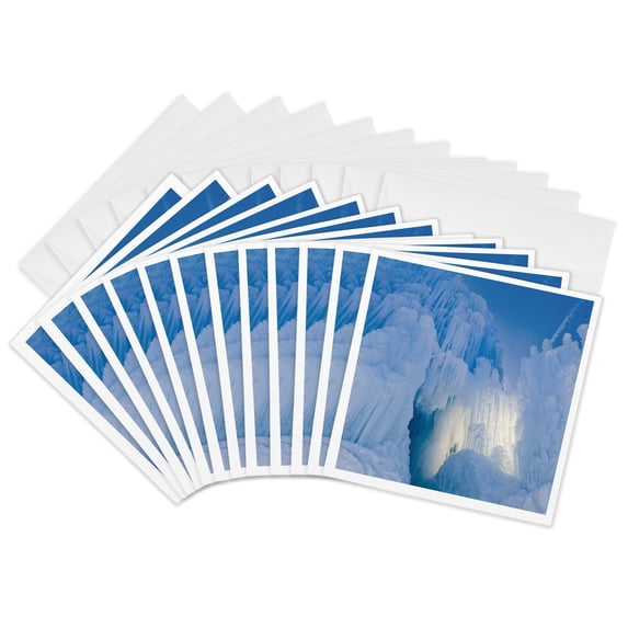 3drose, Ice Sculptures at Zermatt Resort, Midway, Utah, Usa - Us45 Hga0417 - Howie Garber, 12 Greeting Cards with Envelopes
