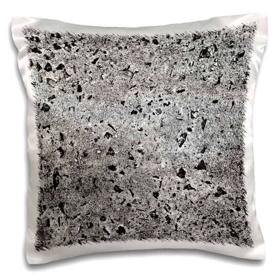 3drose, Image of Black Gray Glittery Stone, 16x16 inch Pillow Case