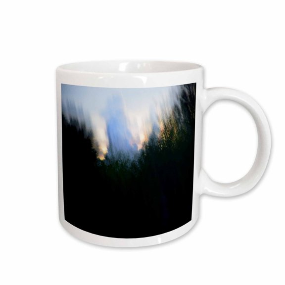 3drose, Image of Blue and Pale Yellow Florida Sunset Blur Photo, 15oz Mug