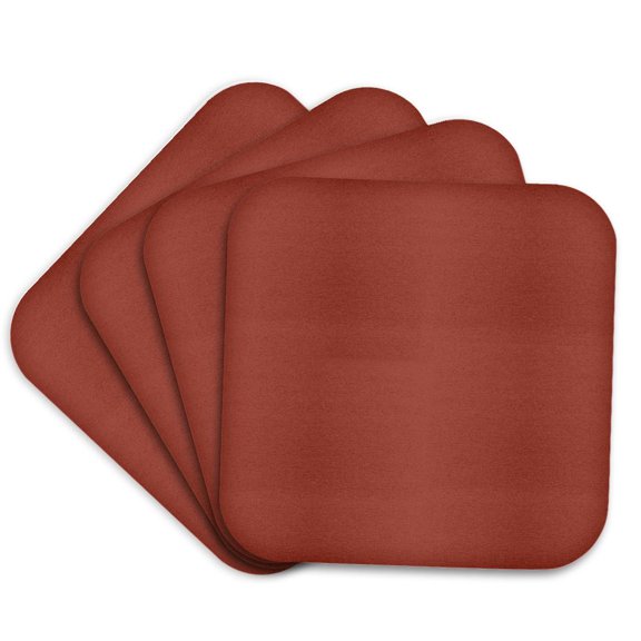 3drose, Image of Burnt Brick Shade of Color, Set of 4 Coasters - Soft