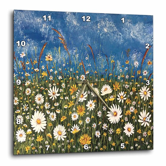 3drose, Image of Daisies, 10x10 Wall Clock