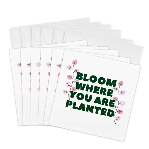 3drose, Image of Girls with Text of Girls Support Girls, 6 Greeting Cards with Envelopes