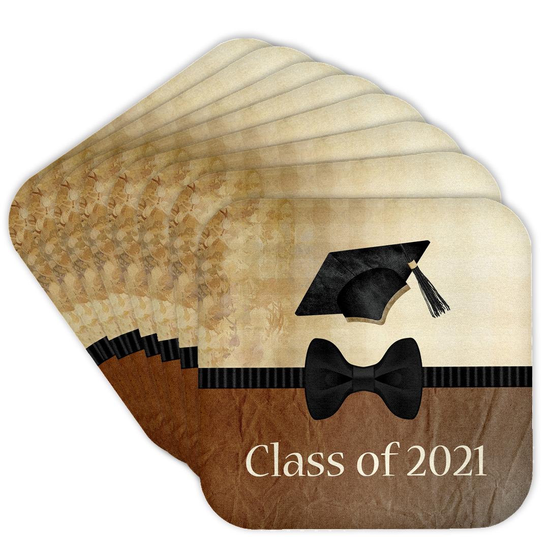 Drose Cap 3drose, Image of Graduation Cap, Bow Tie, Class of 2021, Black, Brown ...