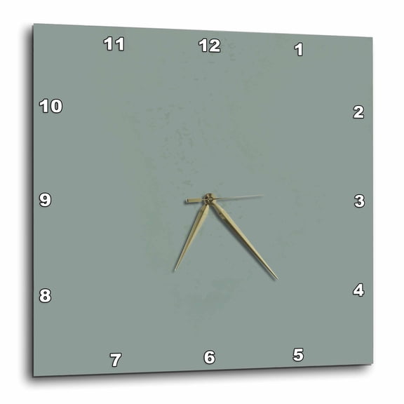 3drose, Image of Large Square Sage Gray Muted Green Designer Color, 10x10 Wall Clock