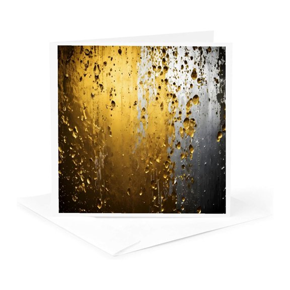 3drose, Image of Macro Image of Gold and Silver with Tiny Holes, 1 Greeting Card with Envelope
