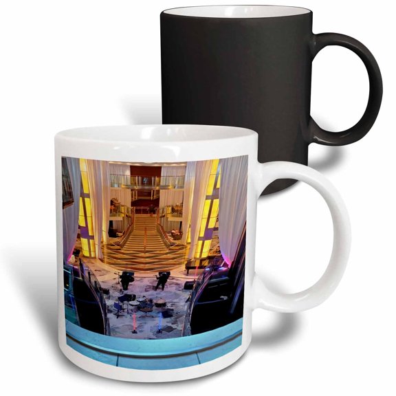3drose, Image of Main Plaza on Ship with Musicians Playing, 11oz Magic Transforming Mug