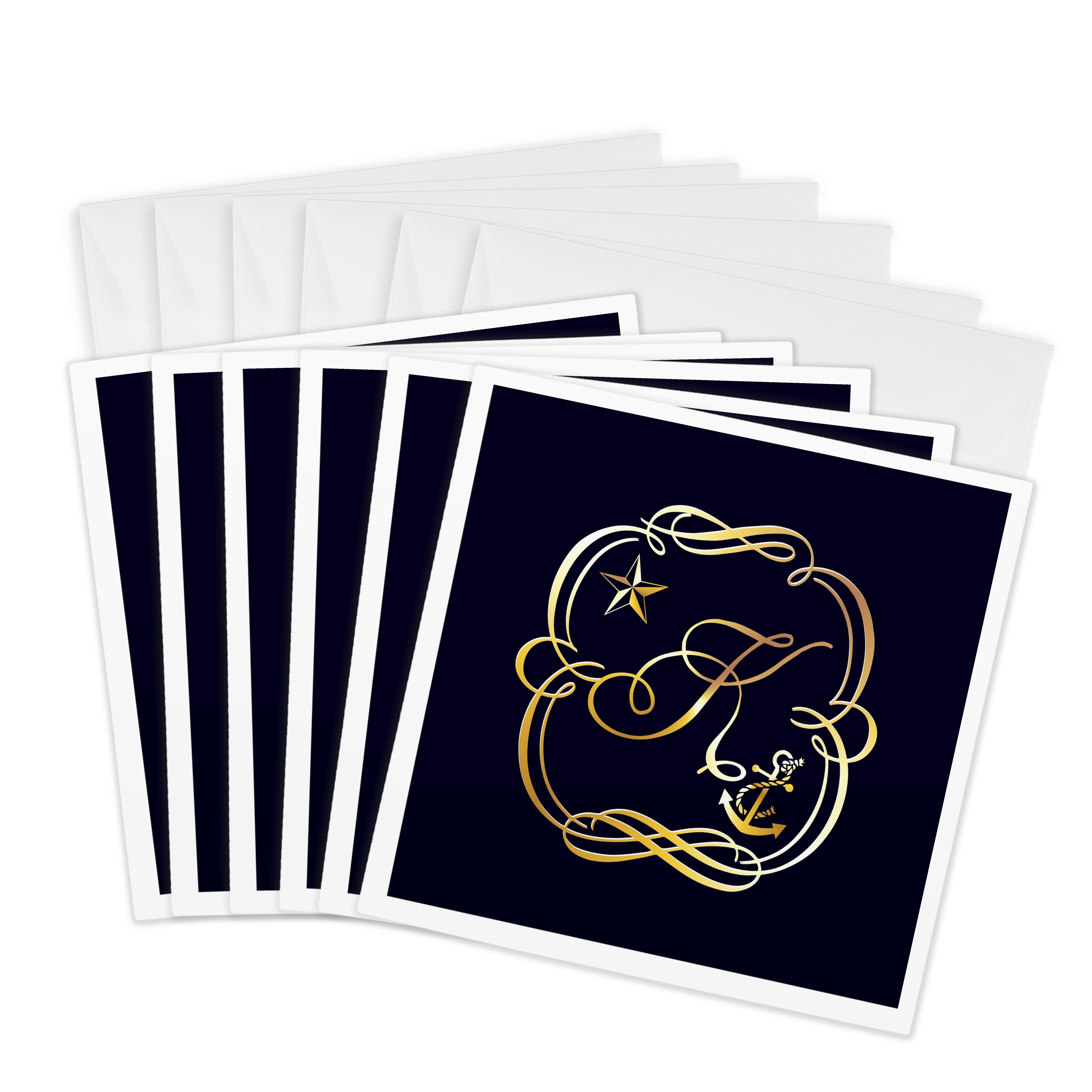 3drose, Image of Nautical Monogram Letter K with Star and Anchor- Not ...