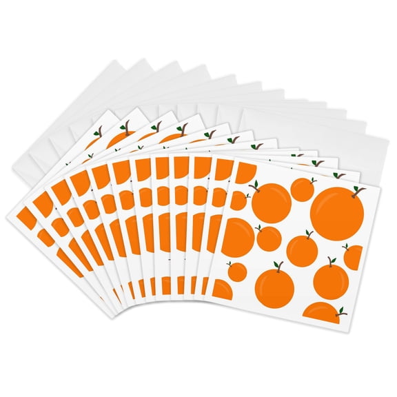 3drose, Image of Oranges, 12 Greeting Cards with Envelopes