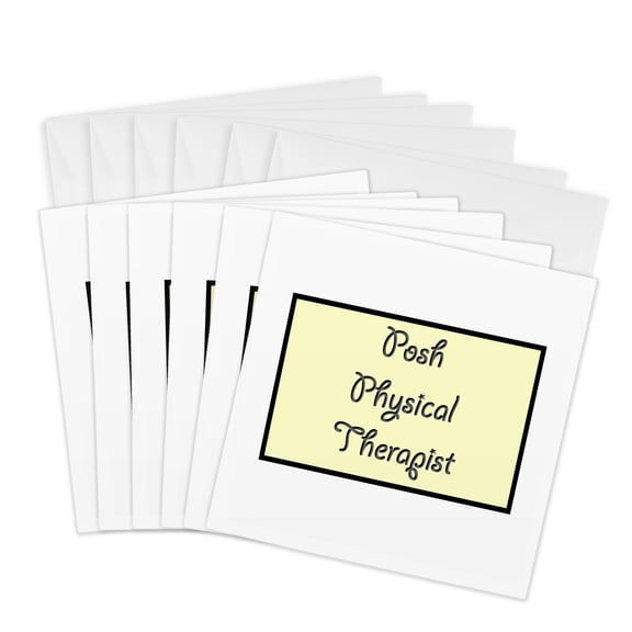 3drose, Image of Posh Physical Therapist, 6 Greeting Cards with Envelopes