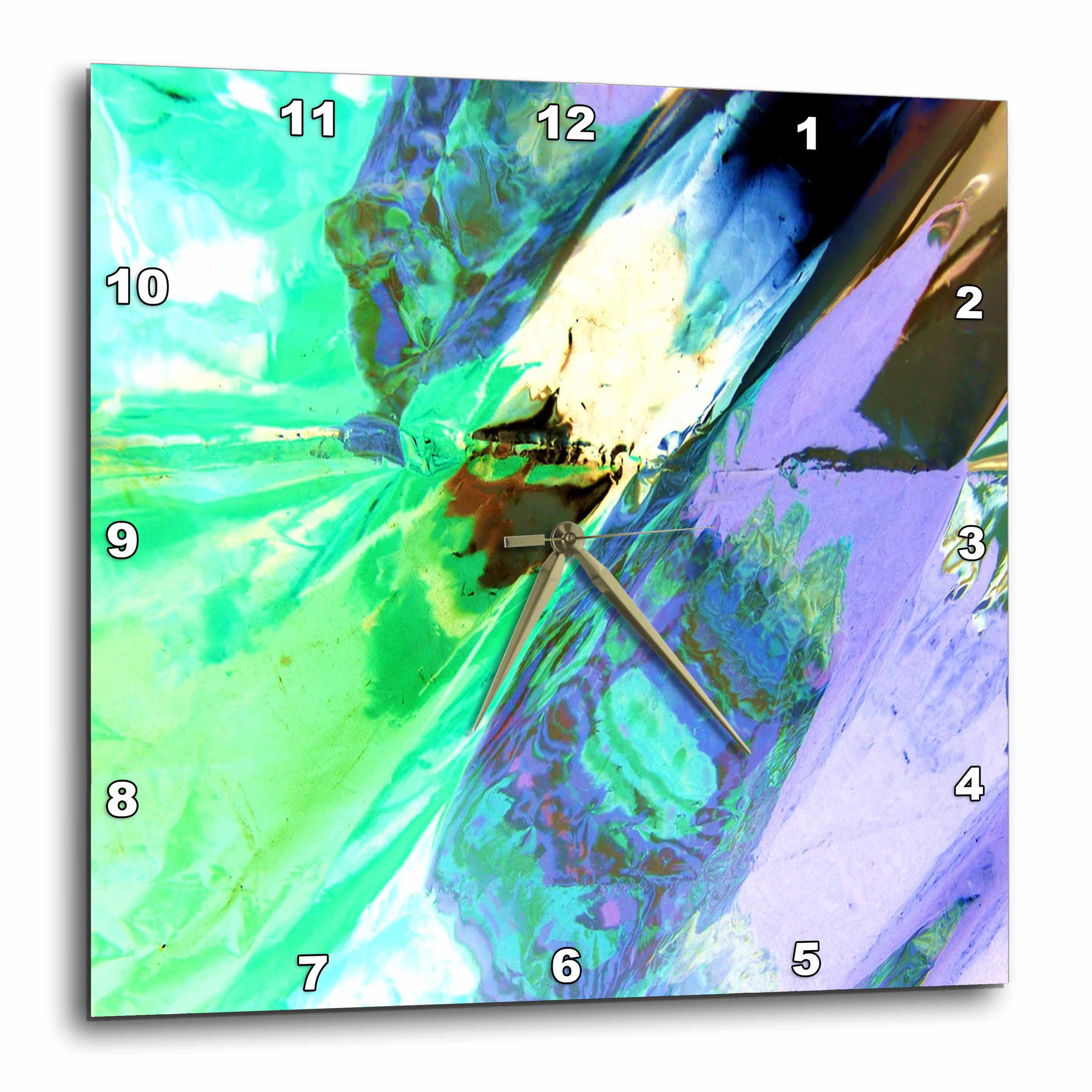 3drose, Image of Purple Green and Brown Foil Abstract Photo Art, 13x13 ...