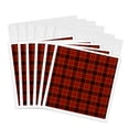 3drose, Image of Red Tartan Plaid Design Pattern, 6 Greeting Cards with ...